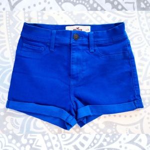 Hollister High Waisted Blue Jeans Shorts